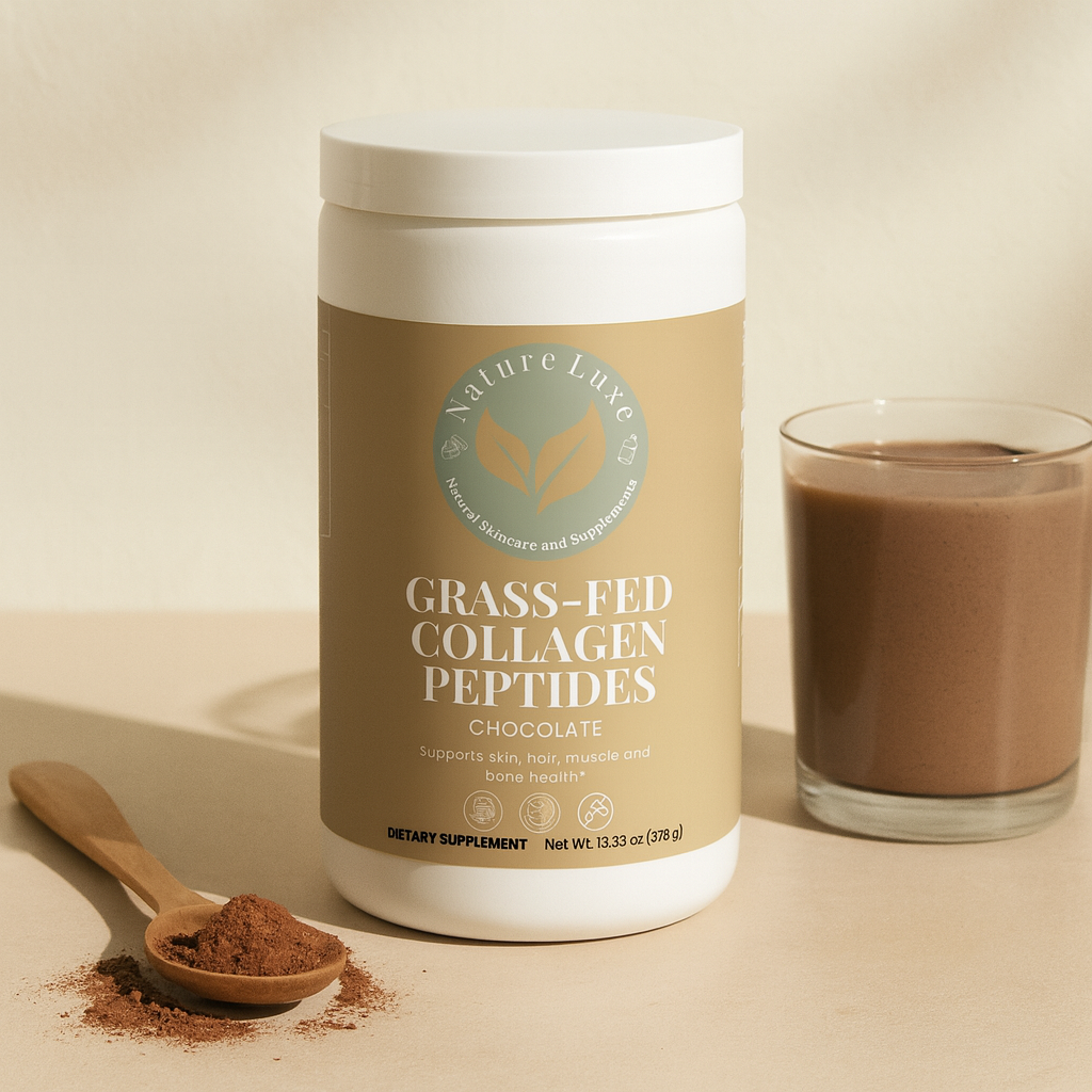 Nature Luxe Grass-Fed Collagen Peptides Powder – Chocolate