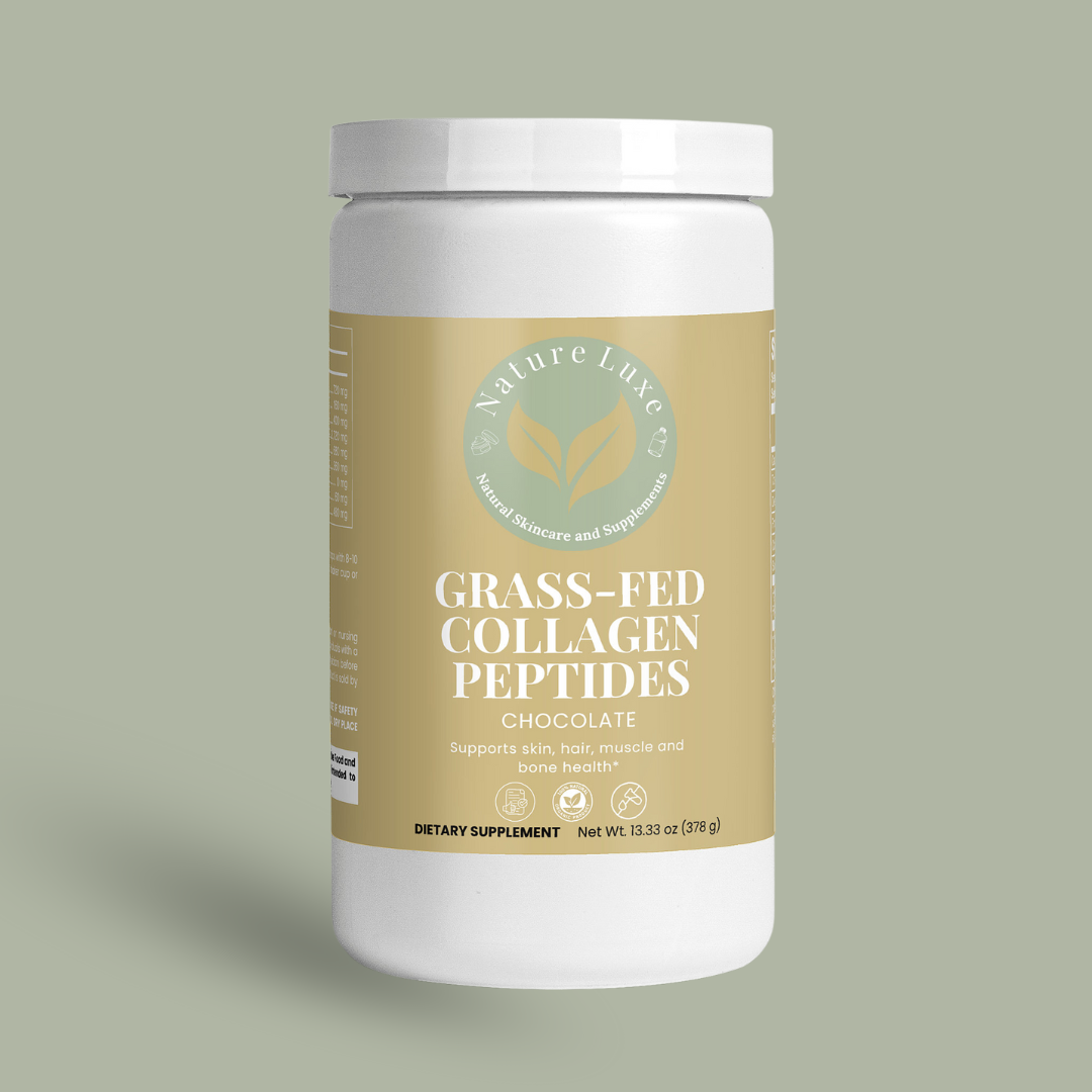 Nature Luxe Grass-Fed Collagen Peptides Powder – Chocolate